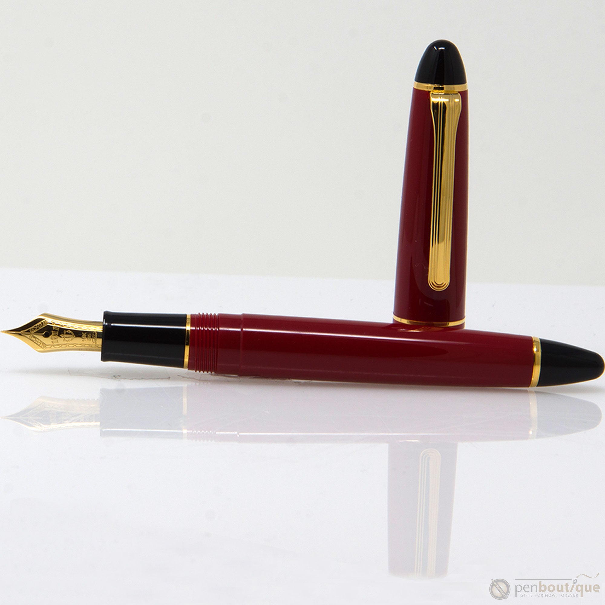 Sailor 1911S Fountain Pen - Red - Gold Trim-Pen Boutique Ltd
