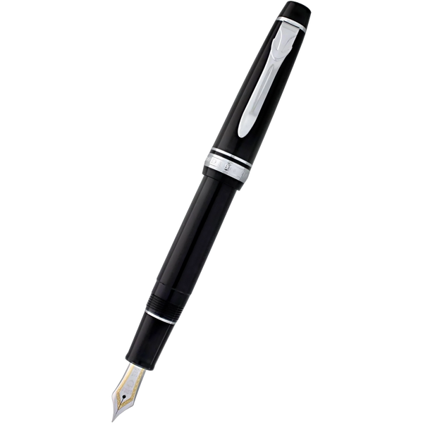Sailor Professional Gear II Slim Fountain Pen - Black with Silver Trim-Pen Boutique Ltd
