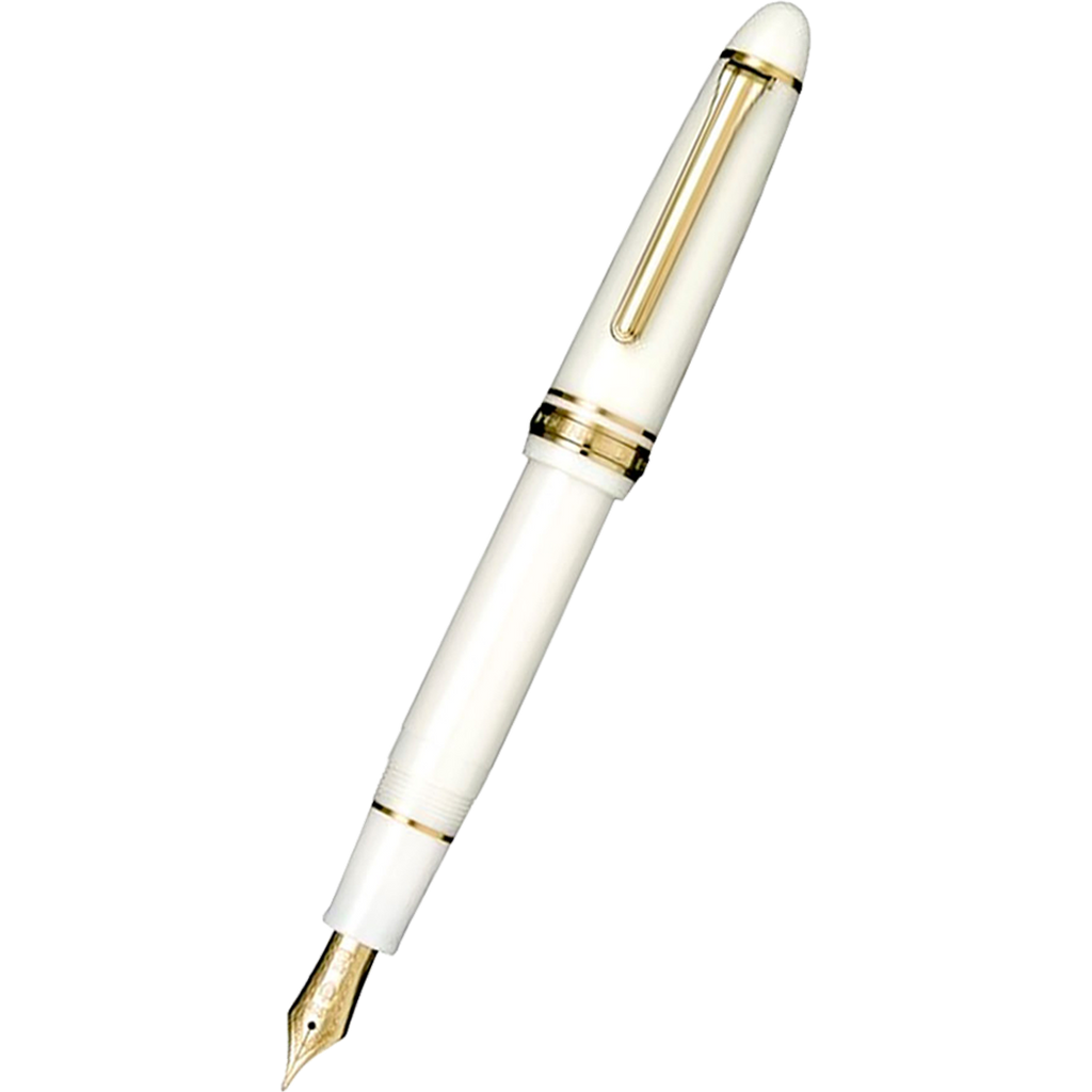 Sailor 1911L White w/ Gold Accents 21K nib Fountain Pen-Pen Boutique Ltd