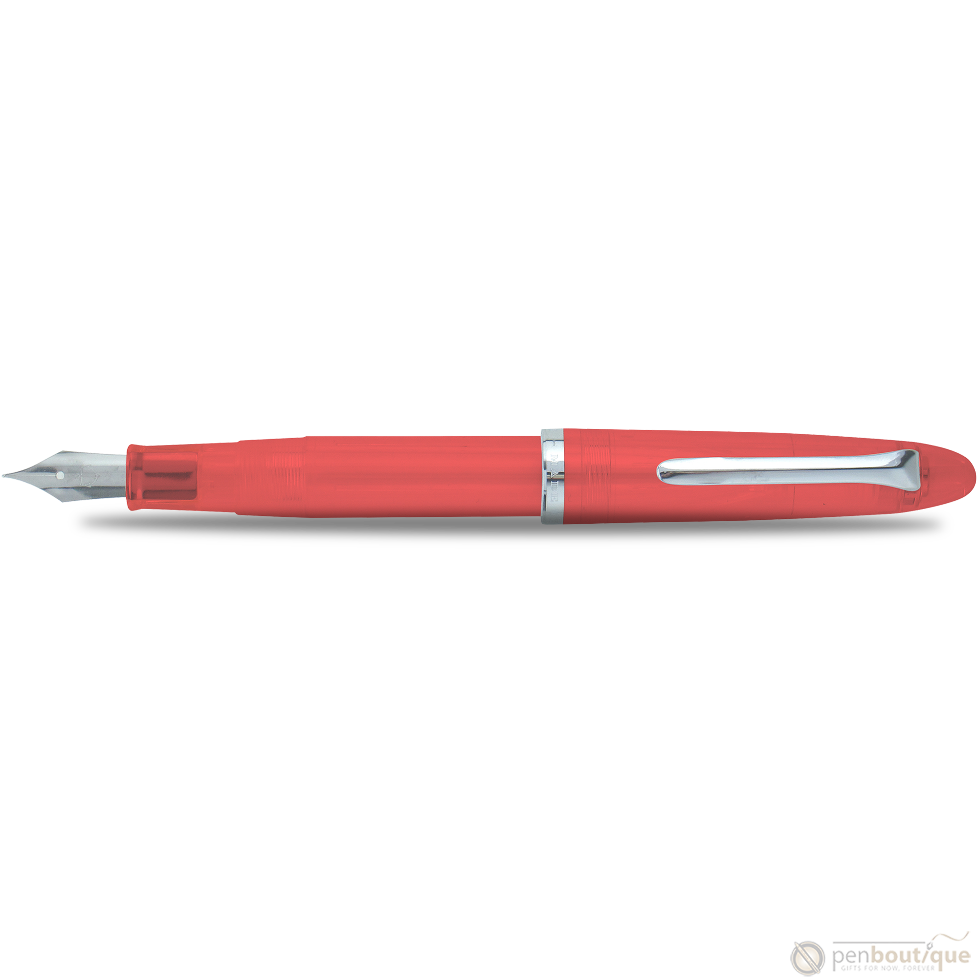 Sailor Compass 1911 Steel Fountain Pen Set - Transparent Red-Pen Boutique Ltd