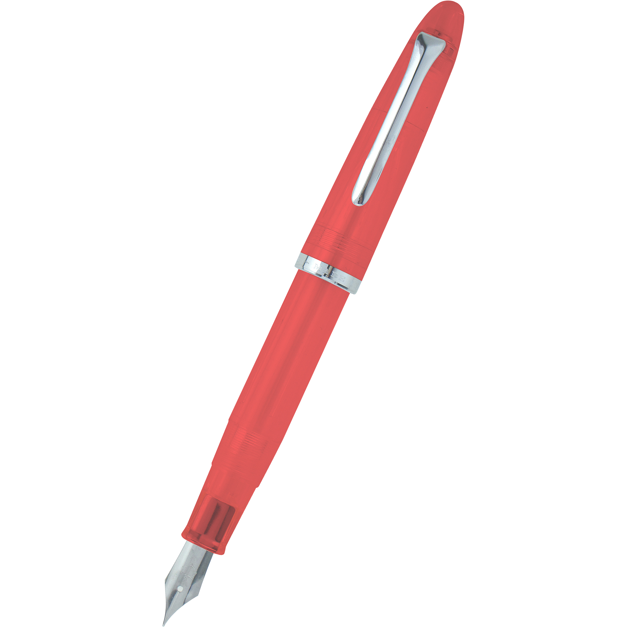 Sailor Compass 1911 Steel Fountain Pen Set - Transparent Red-Pen Boutique Ltd