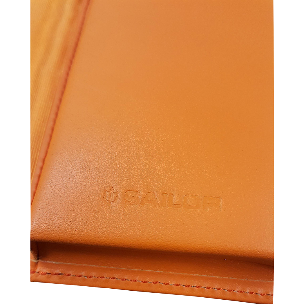 Sailor Two Pen Case - Orange-Pen Boutique Ltd