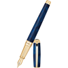 ST Dupont Atelier Line D Large Fountain Pen - Gold Trim - Blue Natural Lacquer-Pen Boutique Ltd