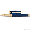 ST Dupont Atelier Line D Large Fountain Pen - Gold Trim - Blue Natural Lacquer-Pen Boutique Ltd