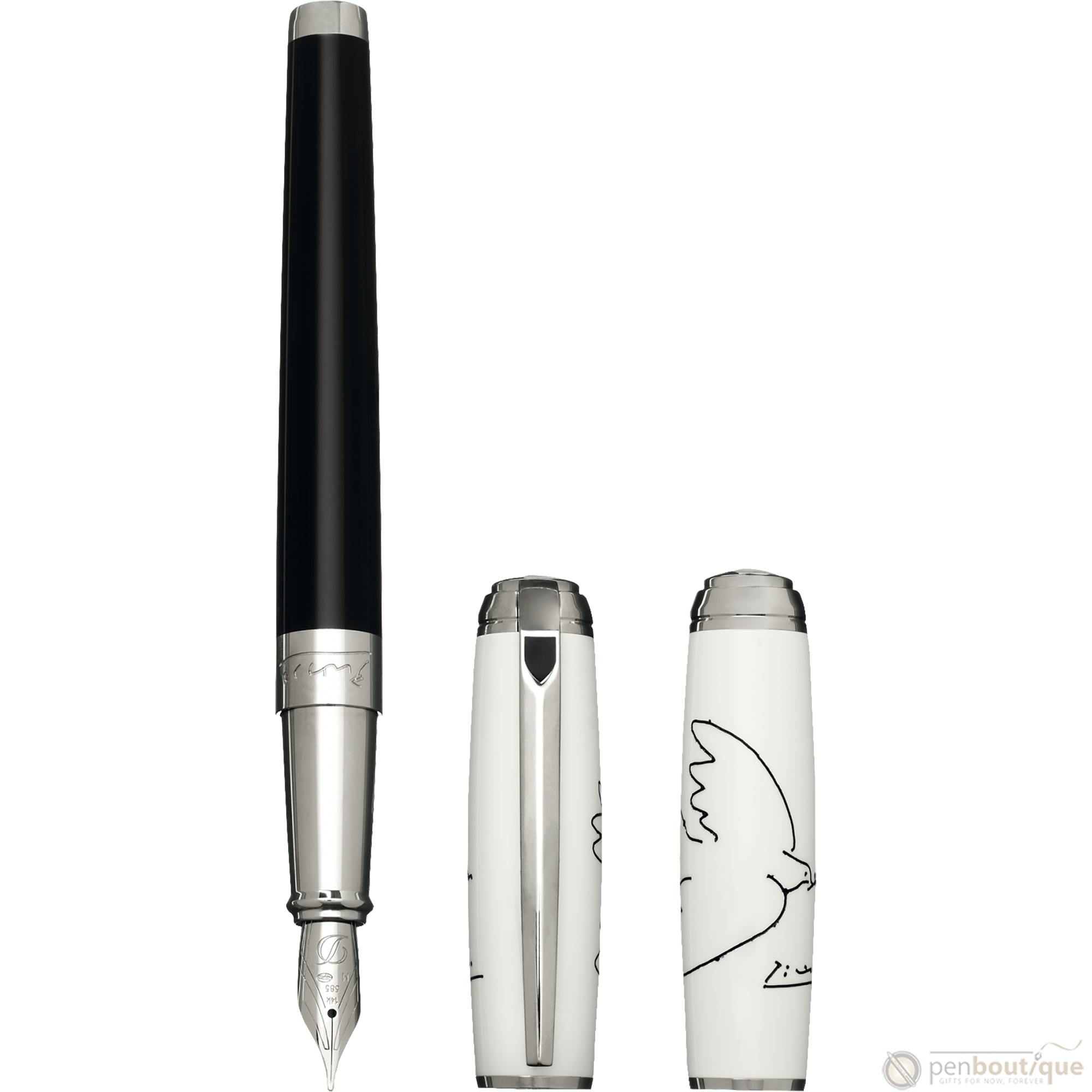 ST Dupont Line D Large Fountain Pen - Picasso Dove - Limited Edition-Pen Boutique Ltd
