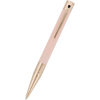 S T Dupont D-Initial Ballpoint Pen - Pastel Baby Pink - Gold Trim-Pen Boutique Ltd