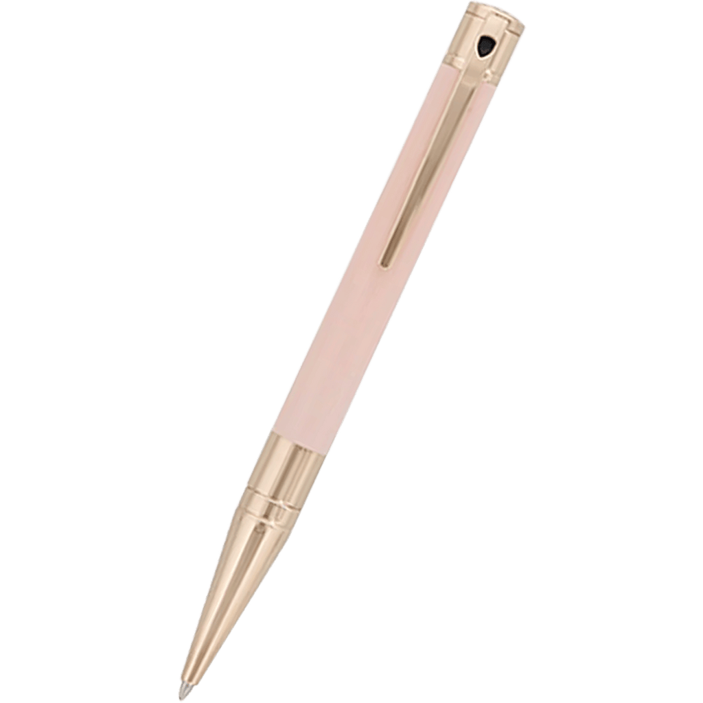 S T Dupont D-Initial Ballpoint Pen - Pastel Baby Pink - Gold Trim-Pen Boutique Ltd