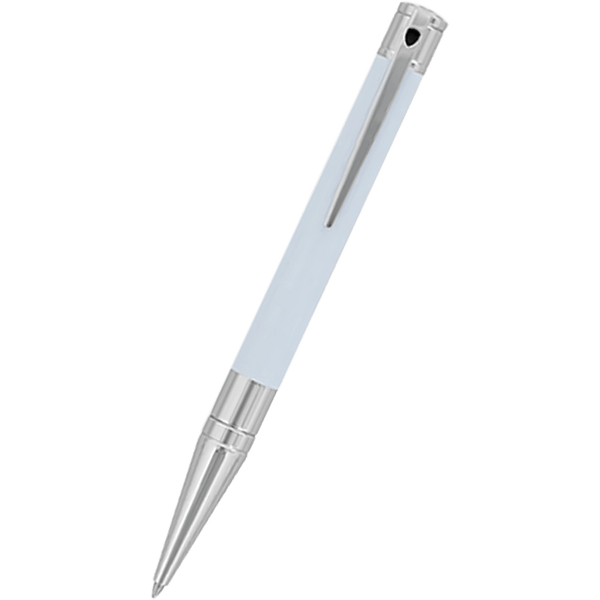S T Dupont D-Initial Ballpoint Pen - Pastel Soft Blue - Palladium Trim-Pen Boutique Ltd
