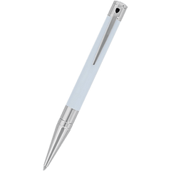 S T Dupont D-Initial Ballpoint Pen - Pastel Soft Blue - Palladium Trim-Pen Boutique Ltd