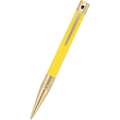 S T Dupont D-Initial Ballpoint Pen - Pastel Vanilla - Yellow Gold Trim-Pen Boutique Ltd