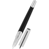 ST Dupont Defi Millennium Fountain Pen - Black - Shiny Silver Trim-Pen Boutique Ltd