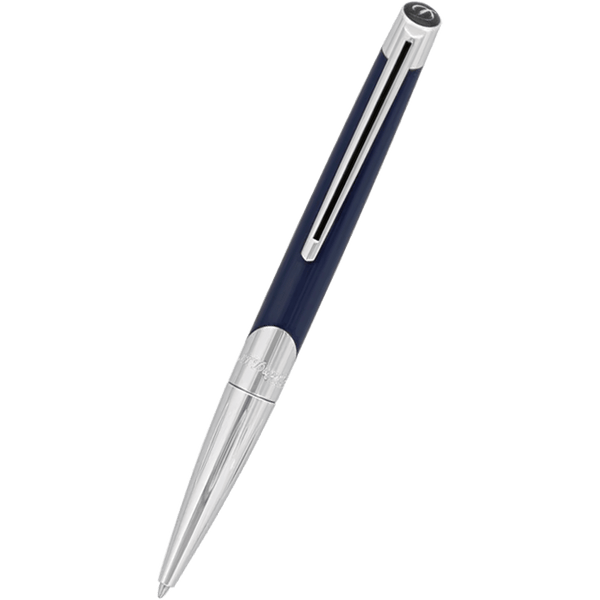 ST Dupont Defi Millennium Silver/Blue Navy Ballpoint Pen-Pen Boutique Ltd