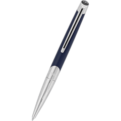 ST Dupont Defi Millennium Silver/Blue Navy Ballpoint Pen-Pen Boutique Ltd