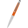 ST Dupont Defi Millennium Silver/Matte Orange Ballpoint Pen-Pen Boutique Ltd
