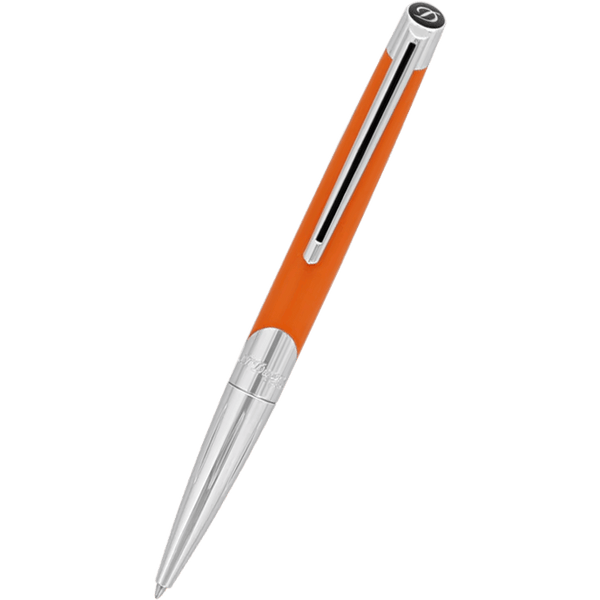 ST Dupont Defi Millennium Silver/Matte Orange Ballpoint Pen-Pen Boutique Ltd