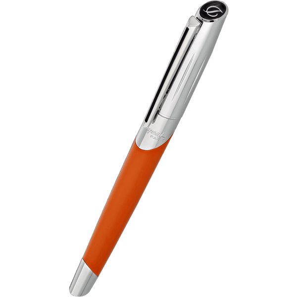 ST Dupont Defi Millennium Silver/Matte Orange Fountain Pen-Pen Boutique Ltd