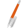 S T Dupont Defi Millennium Silver/Matte Orange Rollerball Pen-Pen Boutique Ltd