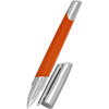 S T Dupont Defi Millennium Silver/Matte Orange Rollerball Pen-Pen Boutique Ltd