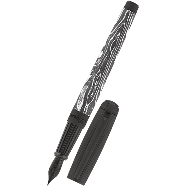 S T Dupont Line D Fountain Pen - Carbon Graphite - Dark Storm - Large-Pen Boutique Ltd