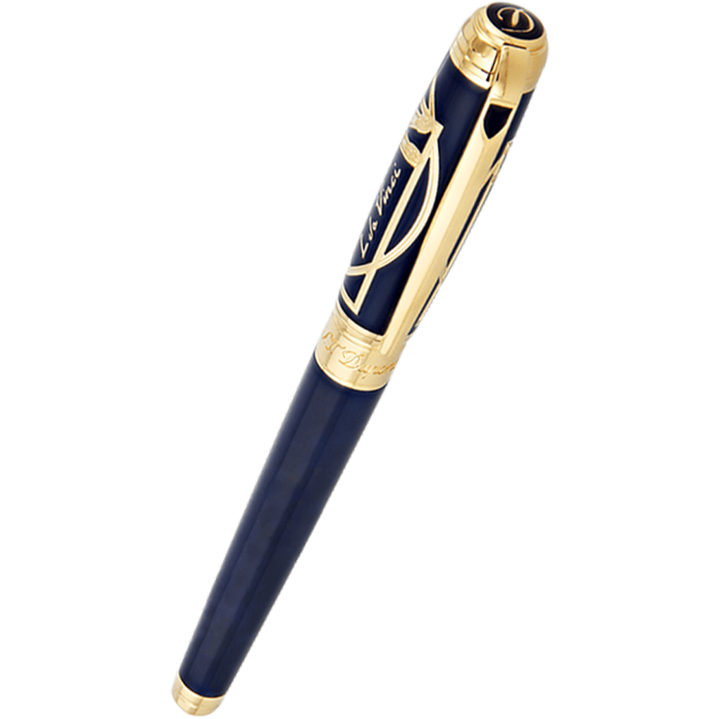 ST Dupont Line D Large Fountain Pen L Da Vinci - Vitruvian Man (Limited Edition)-Pen Boutique Ltd