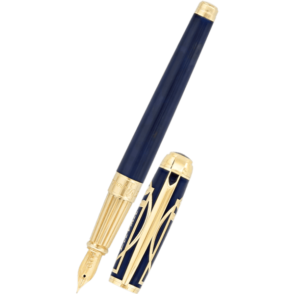 ST Dupont Line D Large Fountain Pen L Da Vinci - Vitruvian Man (Limited Edition)-Pen Boutique Ltd