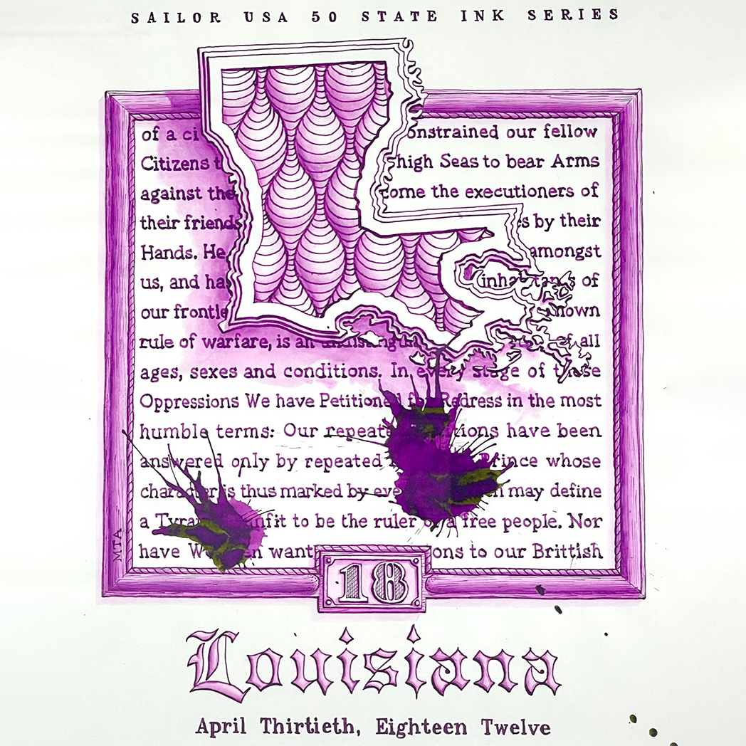Sailor Bottled Ink - USA State - Louisiana - 20ml-Pen Boutique Ltd