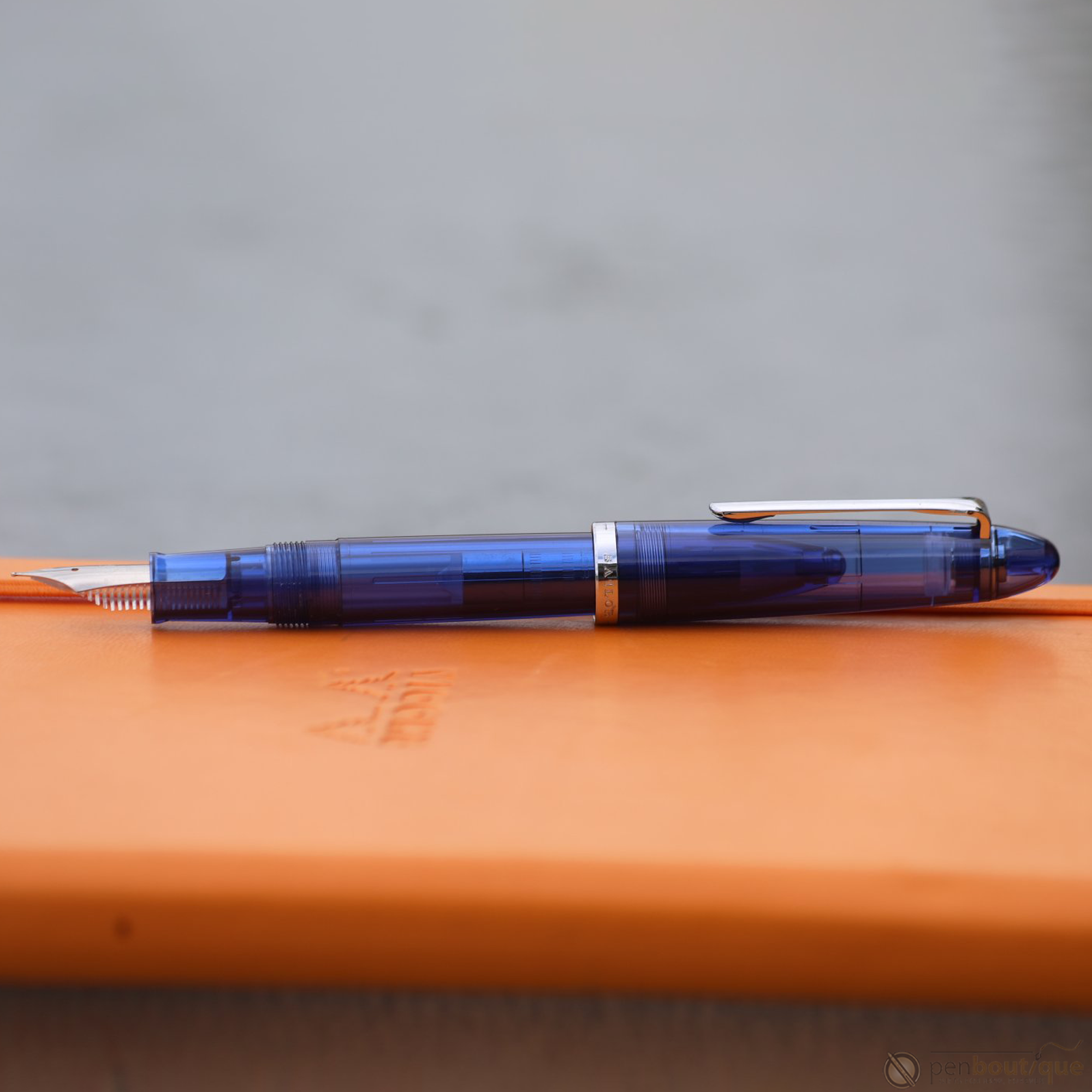 Sailor Compass 1911 Steel Fountain Pen Set - Transparent Blue-Pen Boutique Ltd