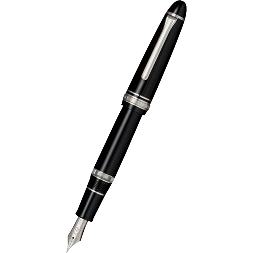 Sailor Fountain Pen - 1911L Realo - Black/Silver-Pen Boutique Ltd