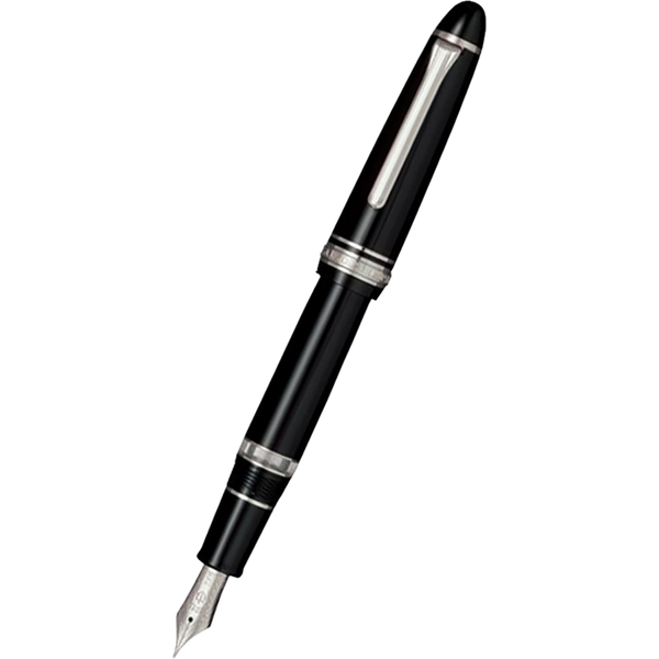 Sailor Fountain Pen - 1911L Realo - Black/Silver-Pen Boutique Ltd
