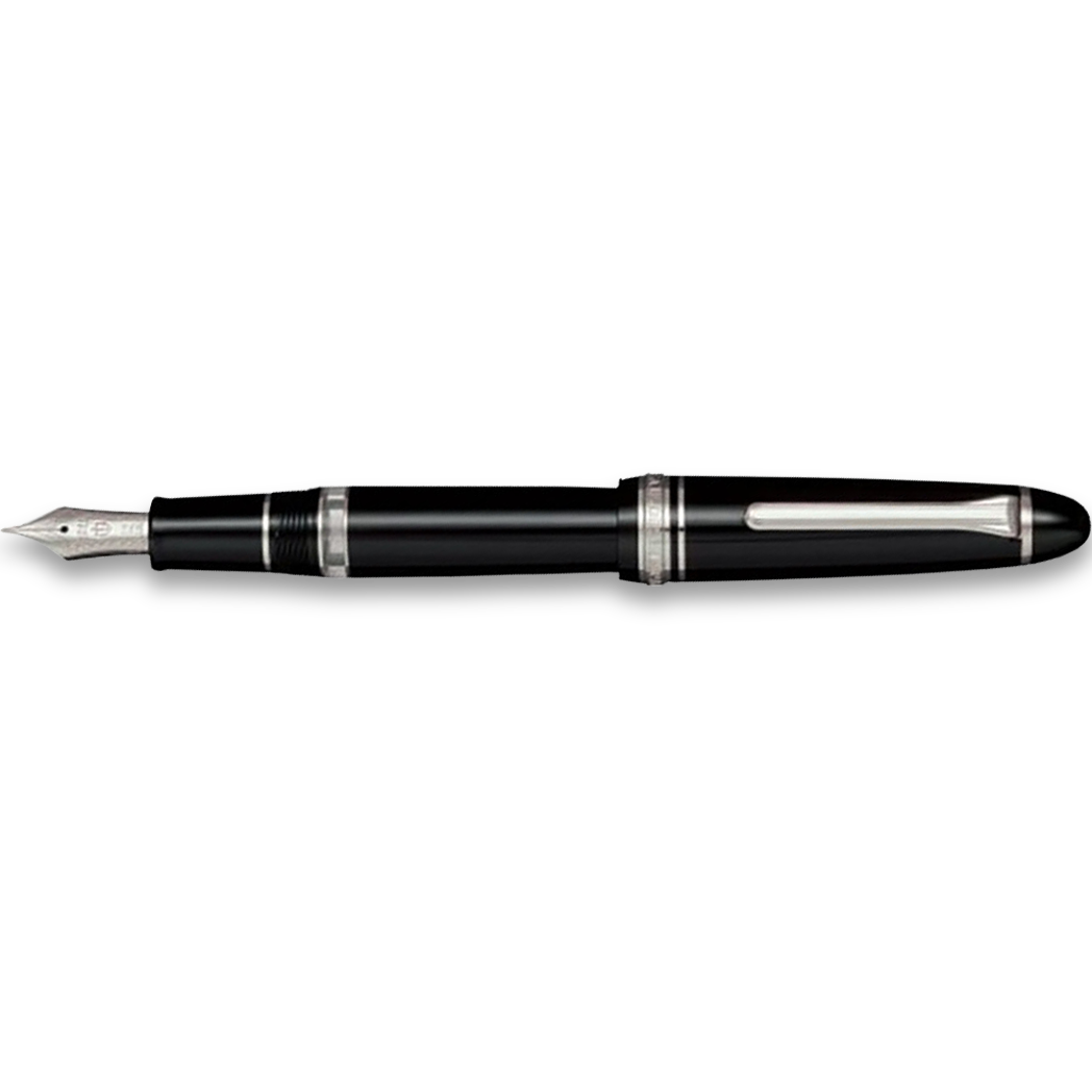 Sailor Fountain Pen - 1911L Realo - Black/Silver-Pen Boutique Ltd