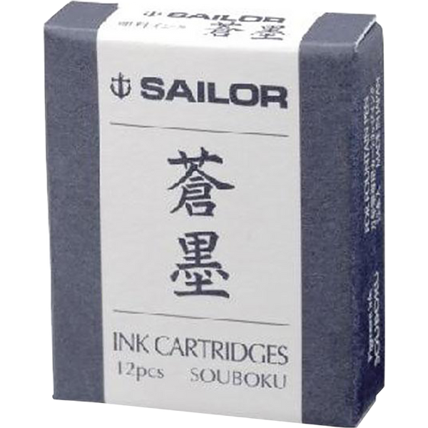 Sailor Souboku Cartridge Ink - Deep Blue - 12pcs-Pen Boutique Ltd