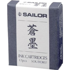 Sailor Souboku Cartridge Ink - Deep Blue - 12pcs-Pen Boutique Ltd