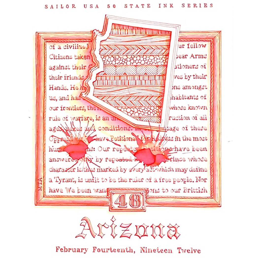 Sailor Bottled Ink - USA State - Arizona - 20ml-Pen Boutique Ltd