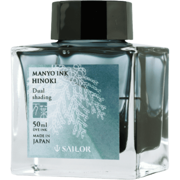 Sailor Manyo Ink Bottle - Hinoki (Blue-Gray) - 50ml-Pen Boutique Ltd