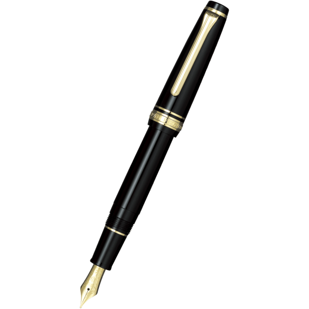 Sailor Professional Gear Fountain Pen - Black - Gold Trim - Slim-Pen Boutique Ltd