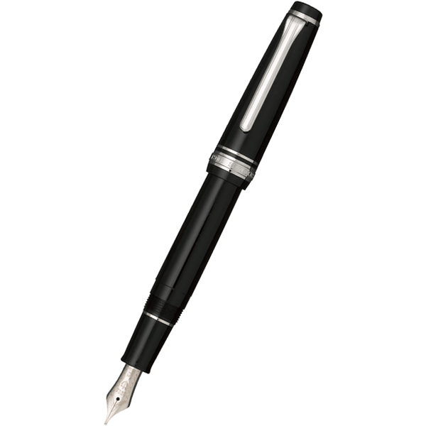 Sailor Professional Gear Fountain Pen - Black - Silver Trim - Slim-Pen Boutique Ltd