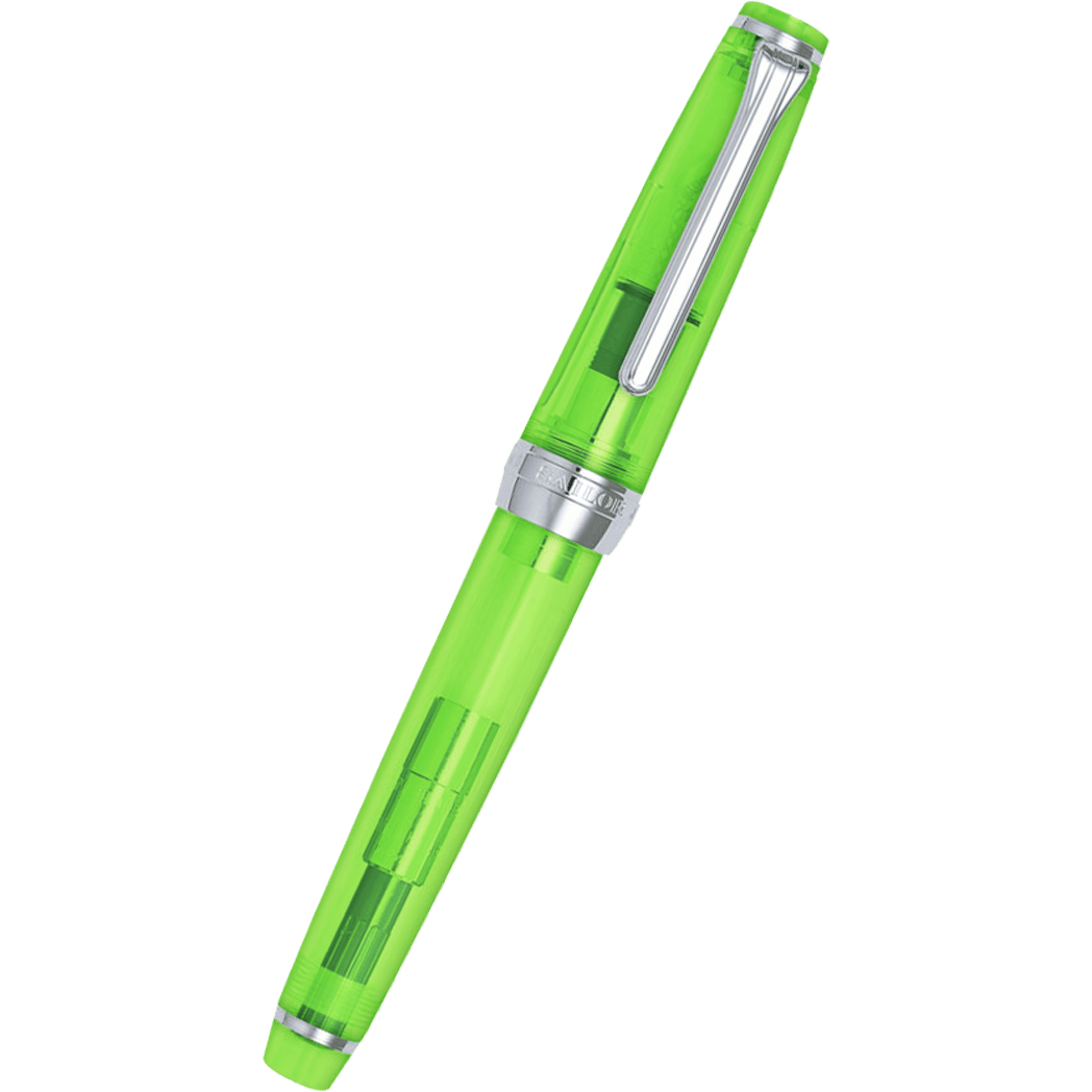 Sailor Professional Gear Fountain Pen - Transparent Green - Silver Trim - Slim-Pen Boutique Ltd