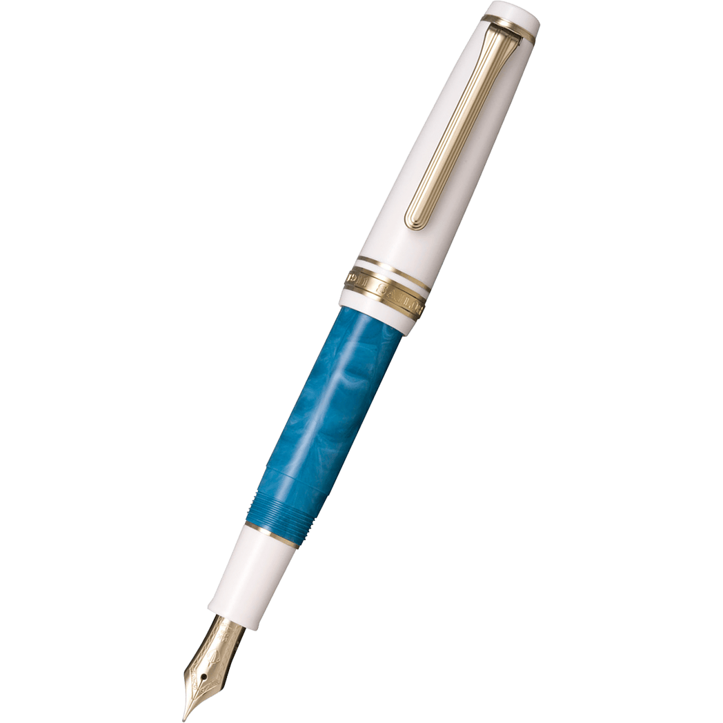 Sailor Professional Gear Slim Mini Recontre Fountain Pen - Bleu Ciel - 14K Gold Trim-Pen Boutique Ltd