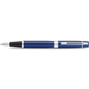 Sheaffer 300 Fountain Pen - Chrome Trim - Glossy Blue Lacquer - Stainless Steel-Pen Boutique Ltd