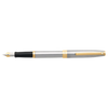 Sheaffer Fountain Pen - Sagaris - Brushed Chrome - Gold Tone Trim-Pen Boutique Ltd