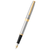 Sheaffer Fountain Pen - Sagaris - Brushed Chrome - Gold Tone Trim-Pen Boutique Ltd