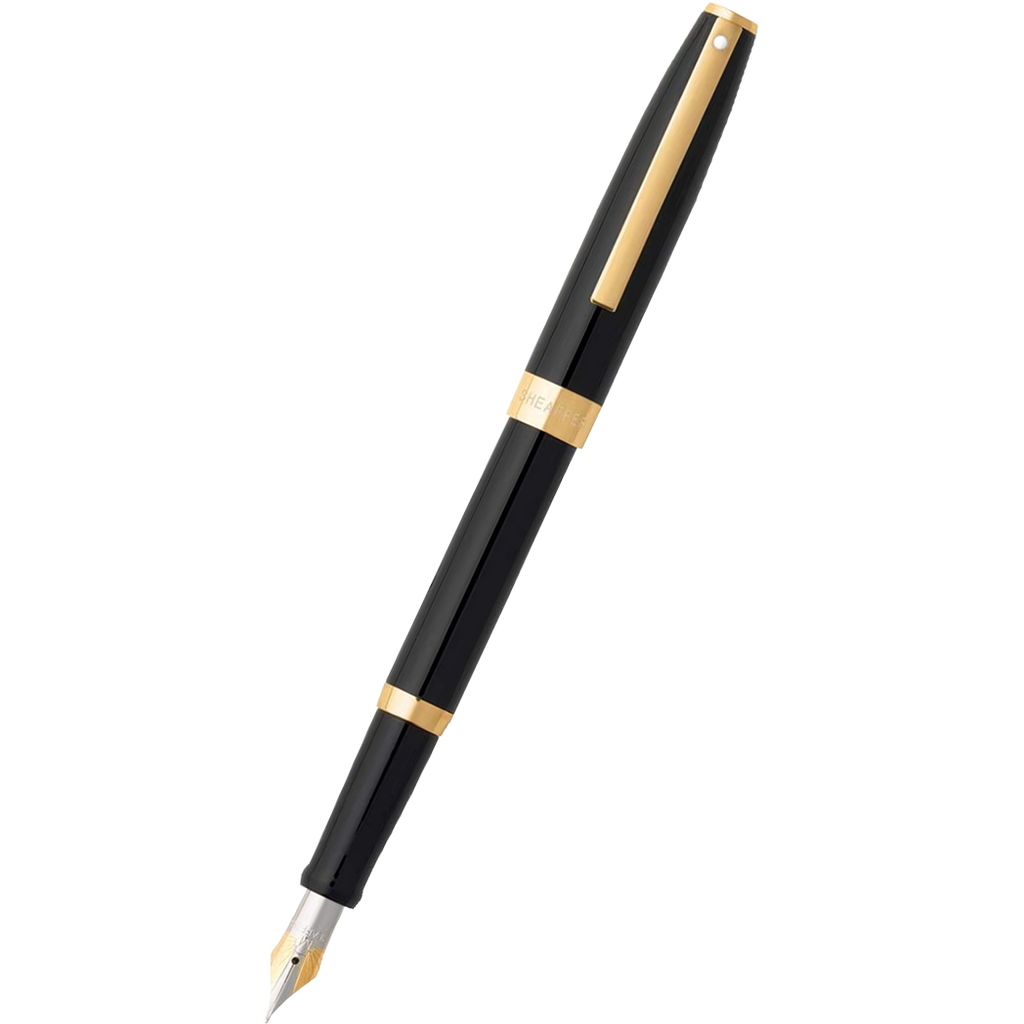 Sheaffer Sagaris Gold Trim Gloss Black Fountain Pen Fine Pen