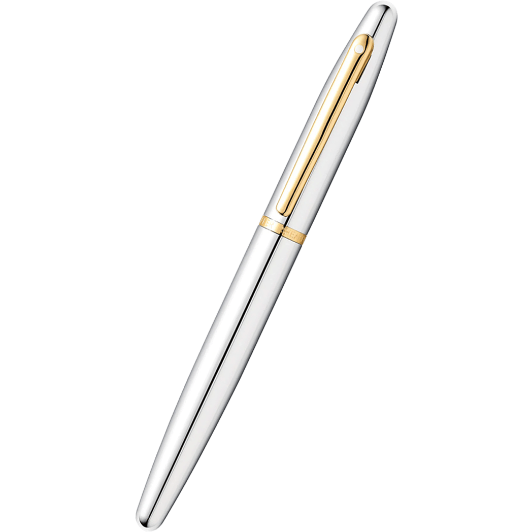 Sheaffer VFM Fountain Pen - Chrome - Gold Trim-Pen Boutique Ltd
