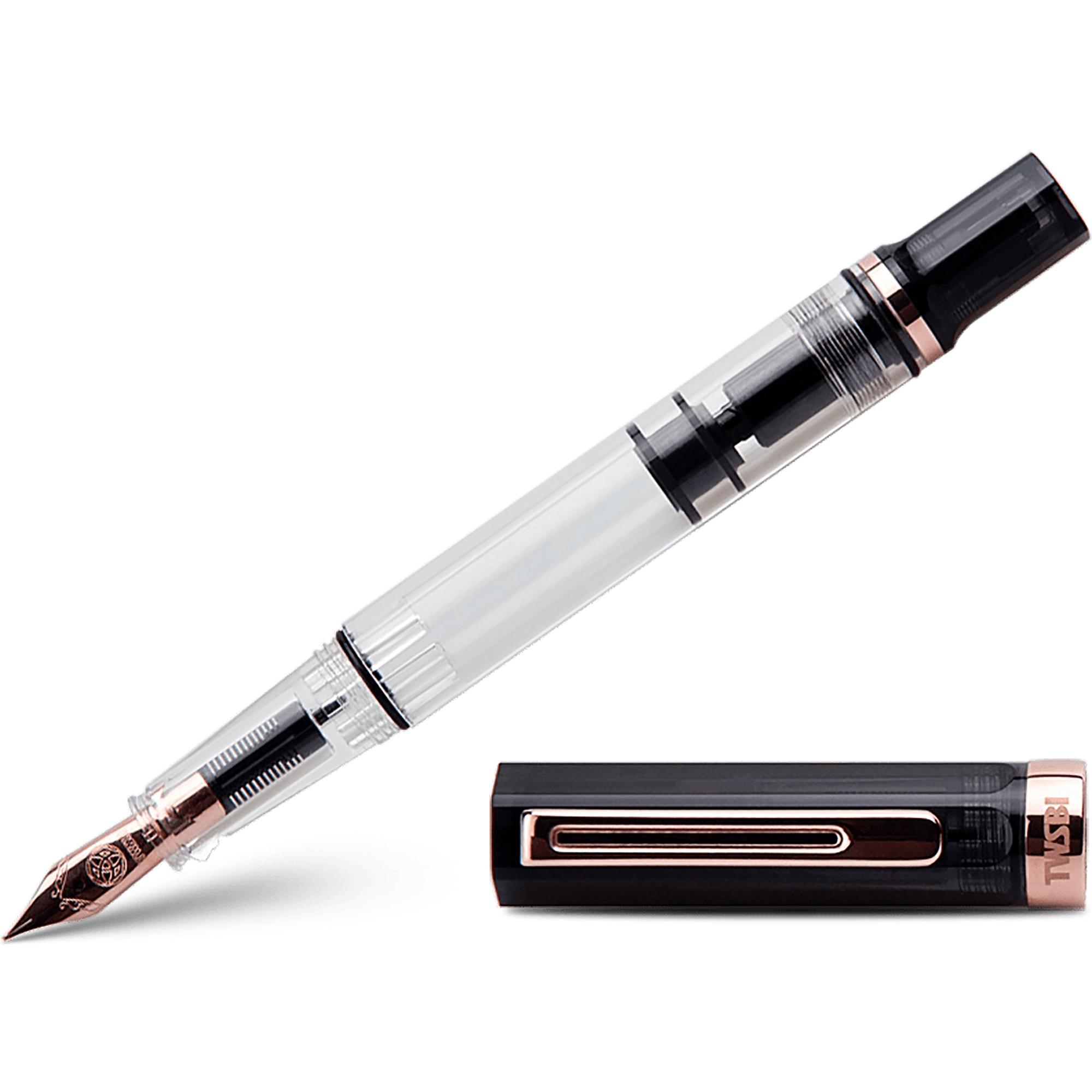 TWSBI Eco Fountain Pen - White - Rose Gold Trim (Special Edition)