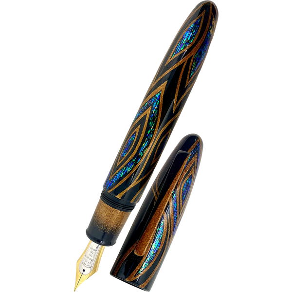 Taccia Miyabi Empress Fountain Pen - Fossils In The Sky - Sunset Peacock (Limited Edition)-Pen Boutique Ltd