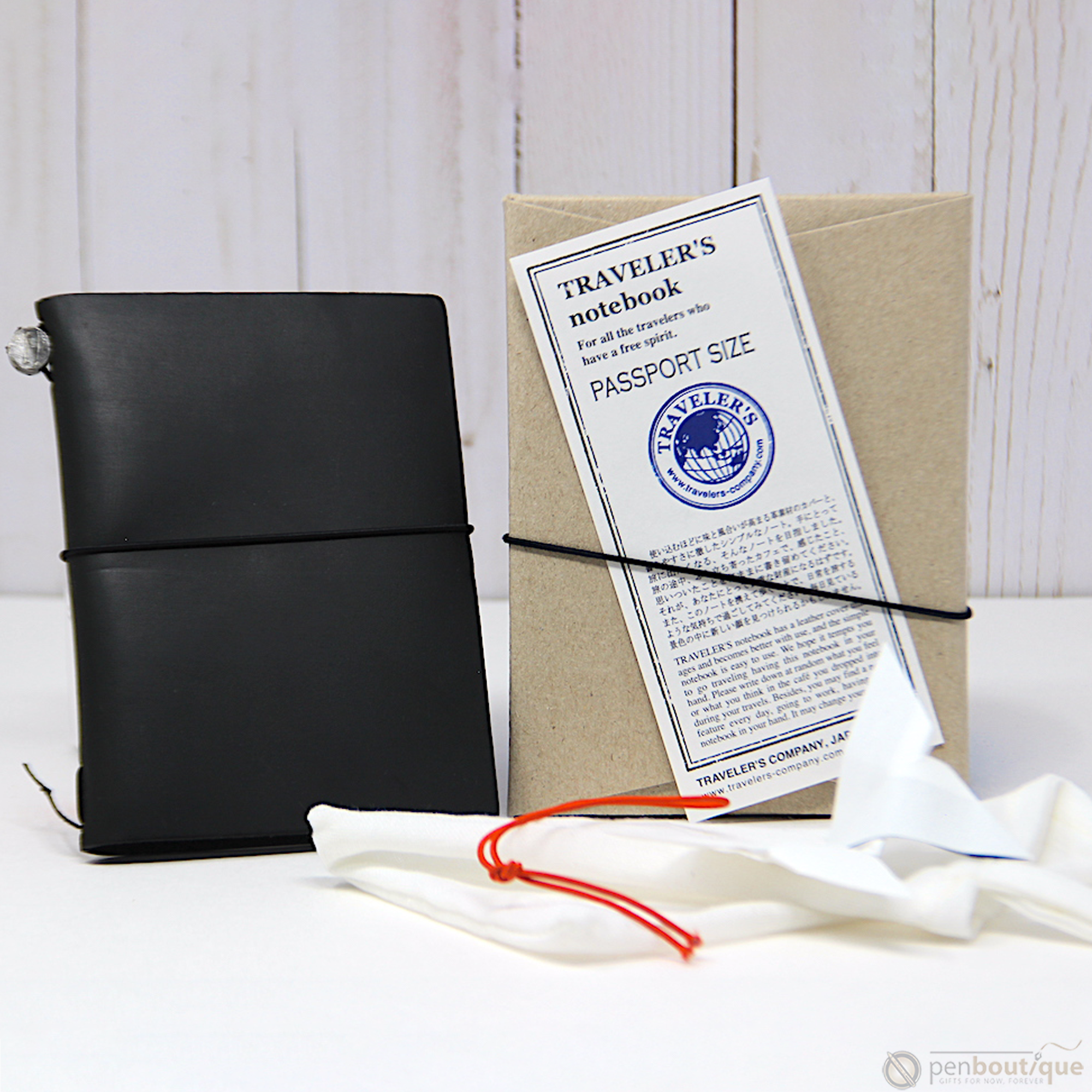 Traveler's Notebook - Black - Passport Size-Pen Boutique Ltd