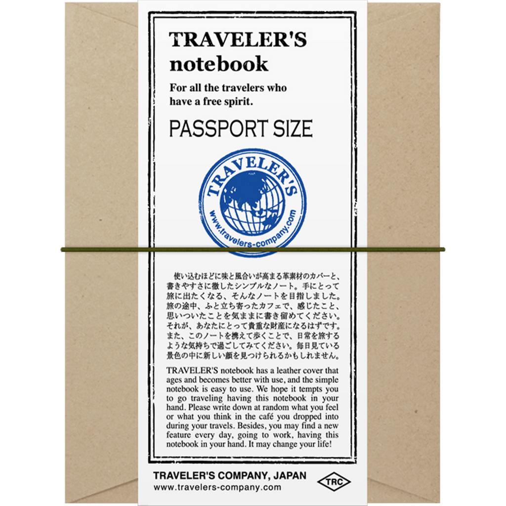 Traveler's Notebook - Olive - Passport Size-Pen Boutique Ltd