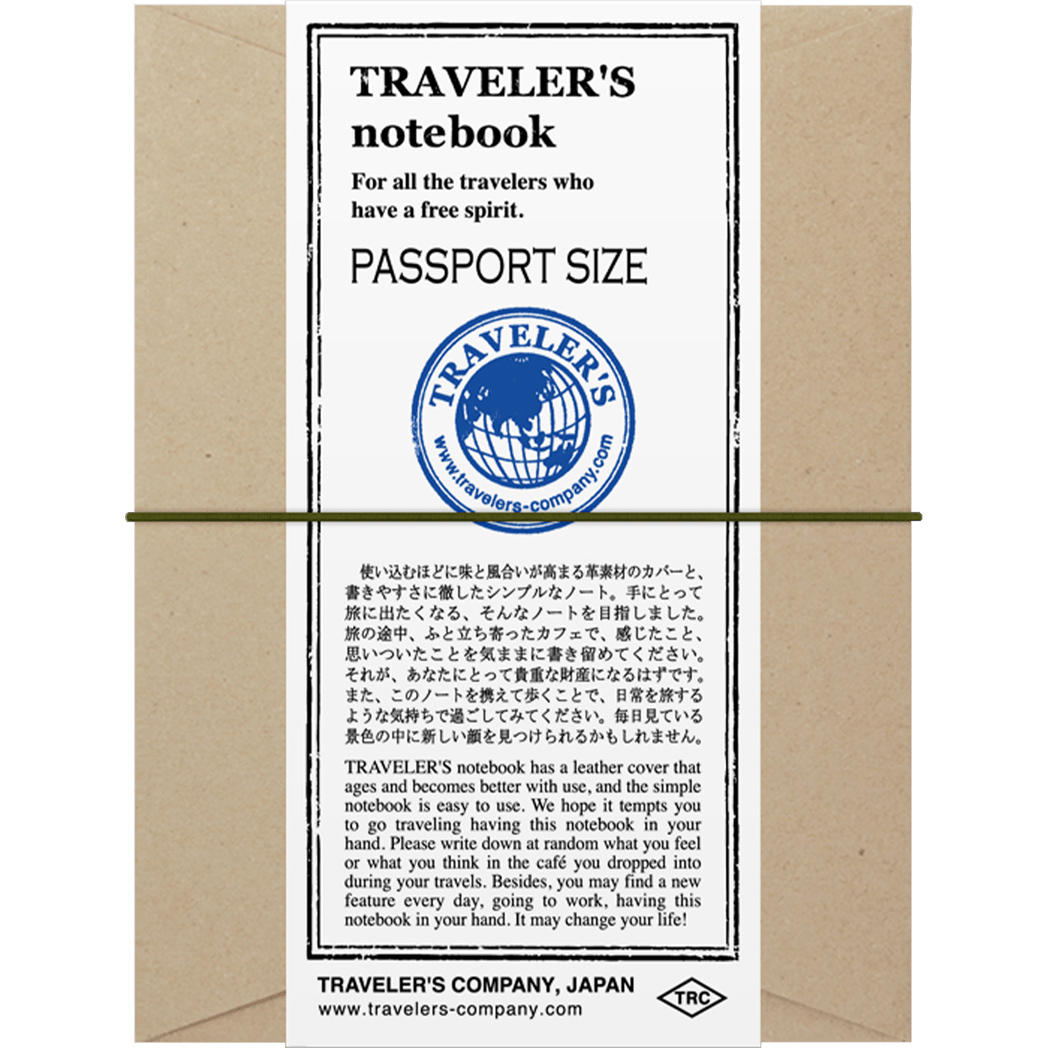 Traveler's Notebook - Olive - Passport Size-Pen Boutique Ltd