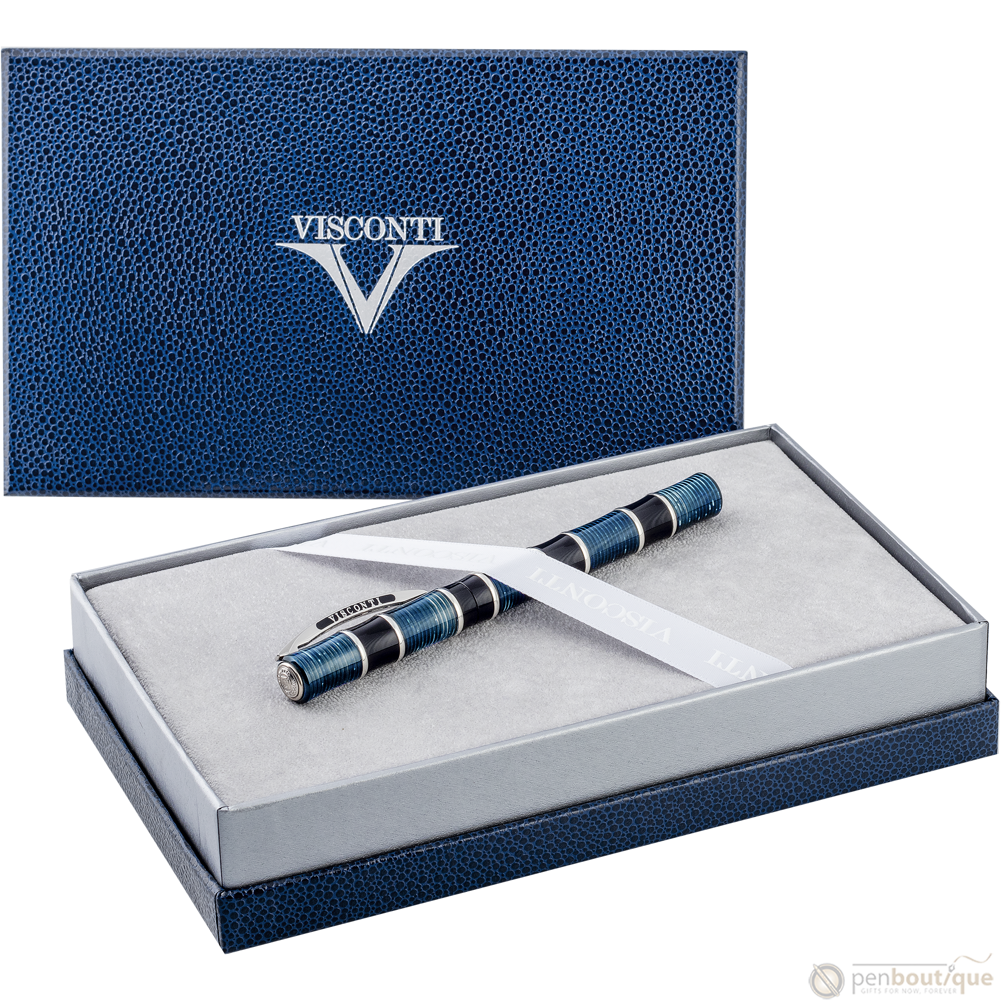 Visconti Asia Bamboo Fountain Pen - Blue-Pen Boutique Ltd