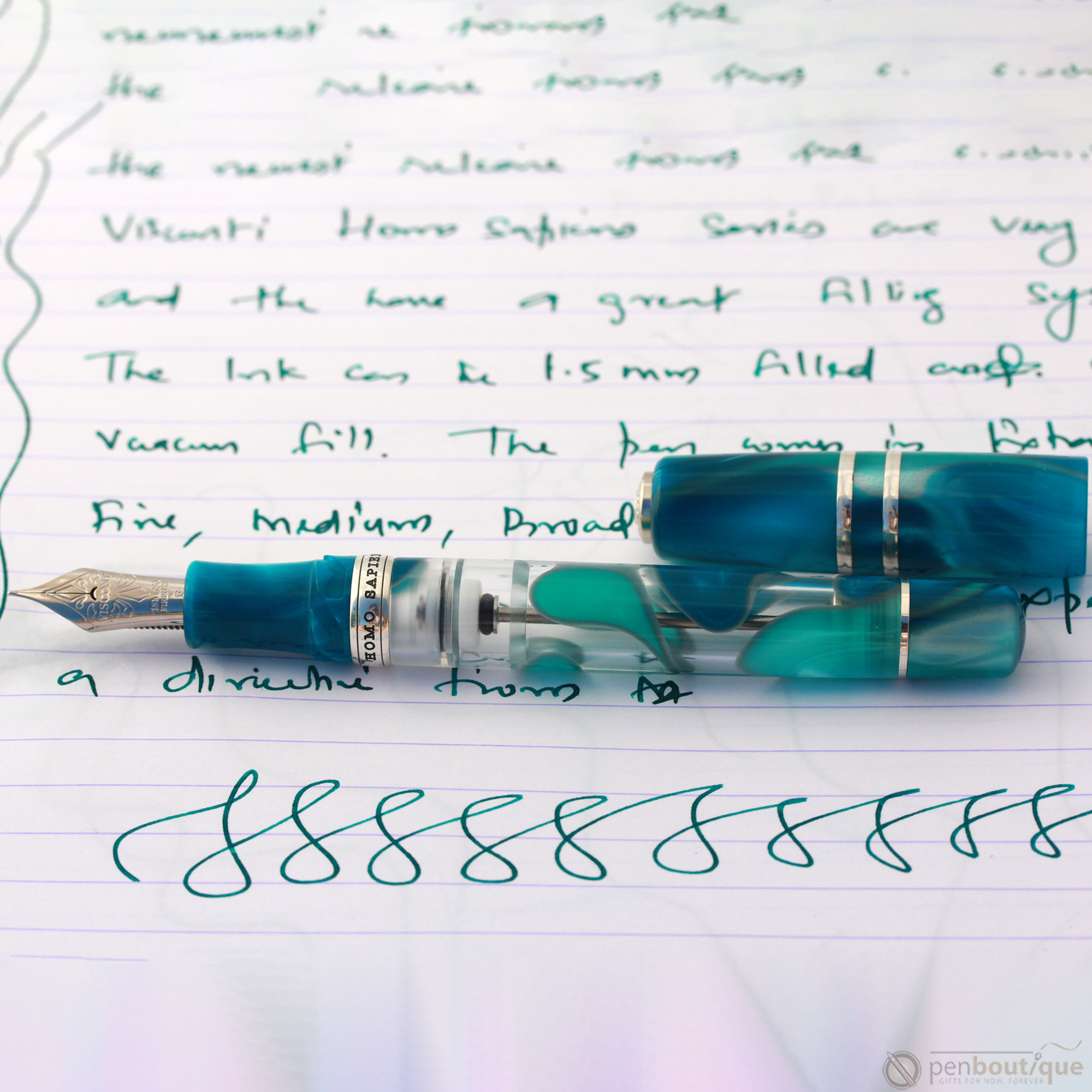 Visconti Homo Sapiens Fountain Pen - Blue Lagoon-Pen Boutique Ltd